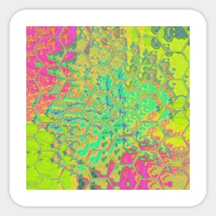 Neon Honeycomb Tie Dye Sticker